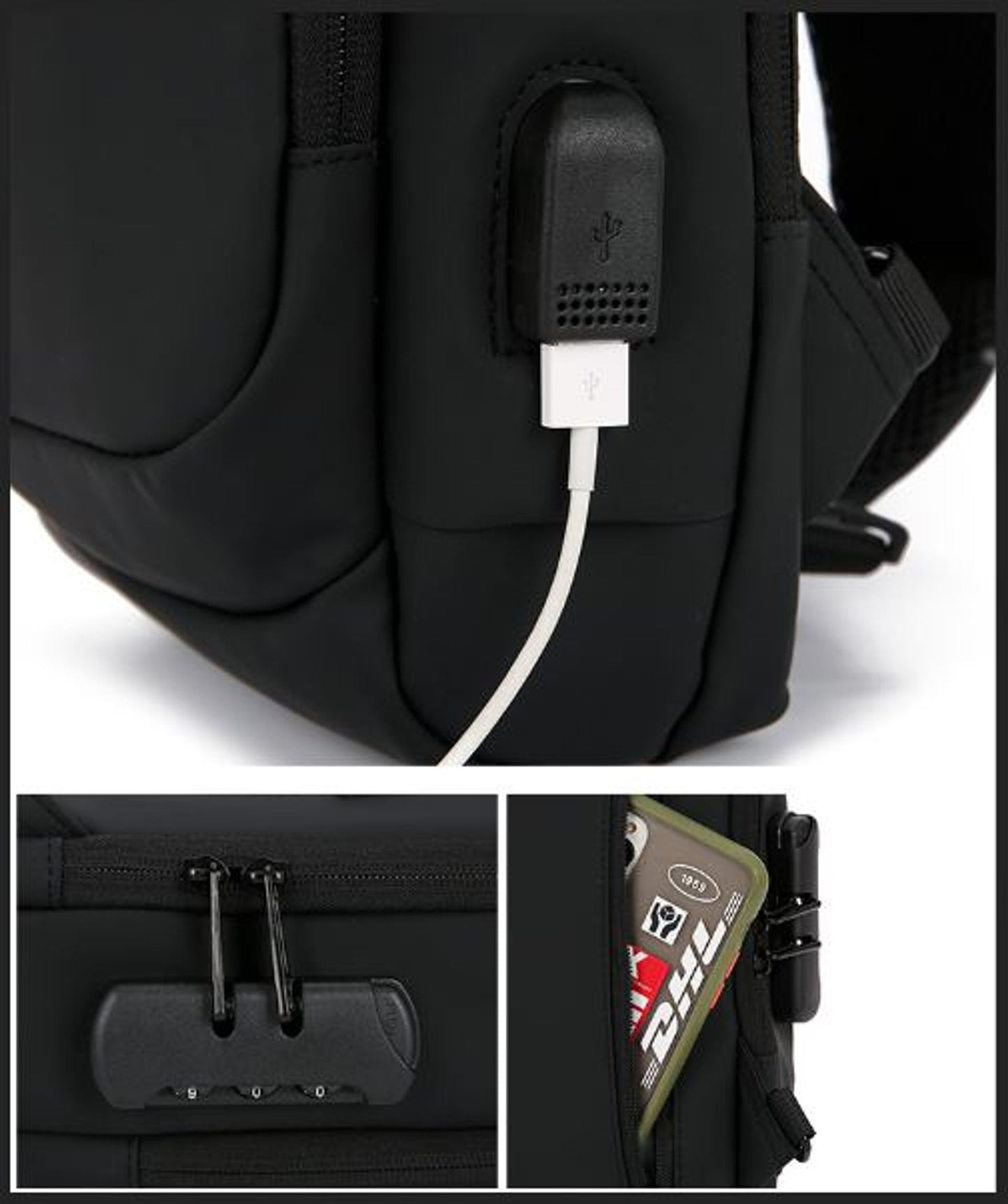 🎒 🎒New Carbon Fiber Streamline Anti-Theft Sling Bag👝