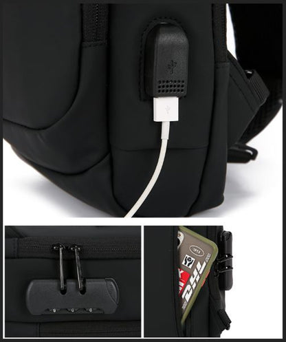 🎒 🎒New Carbon Fiber Streamline Anti-Theft Sling Bag👝