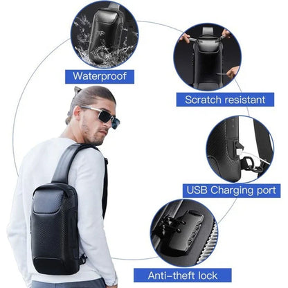 🎒 🎒New Carbon Fiber Streamline Anti-Theft Sling Bag👝