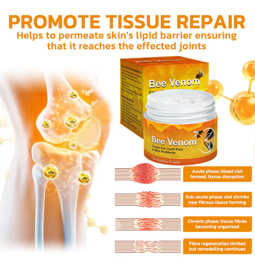 Bee Venom Pain Suppression Joint Healing Cream (👩🏼‍⚕️AOA Recommended)